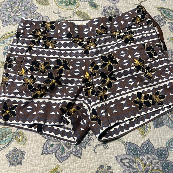 J. Crew Pants - J. Crew Brown Floral Patterned Women's Shorts